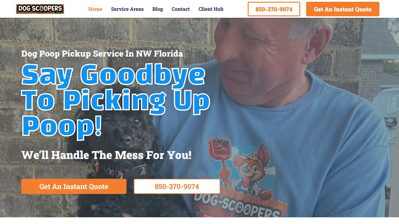Dog Scoopers website screenshot