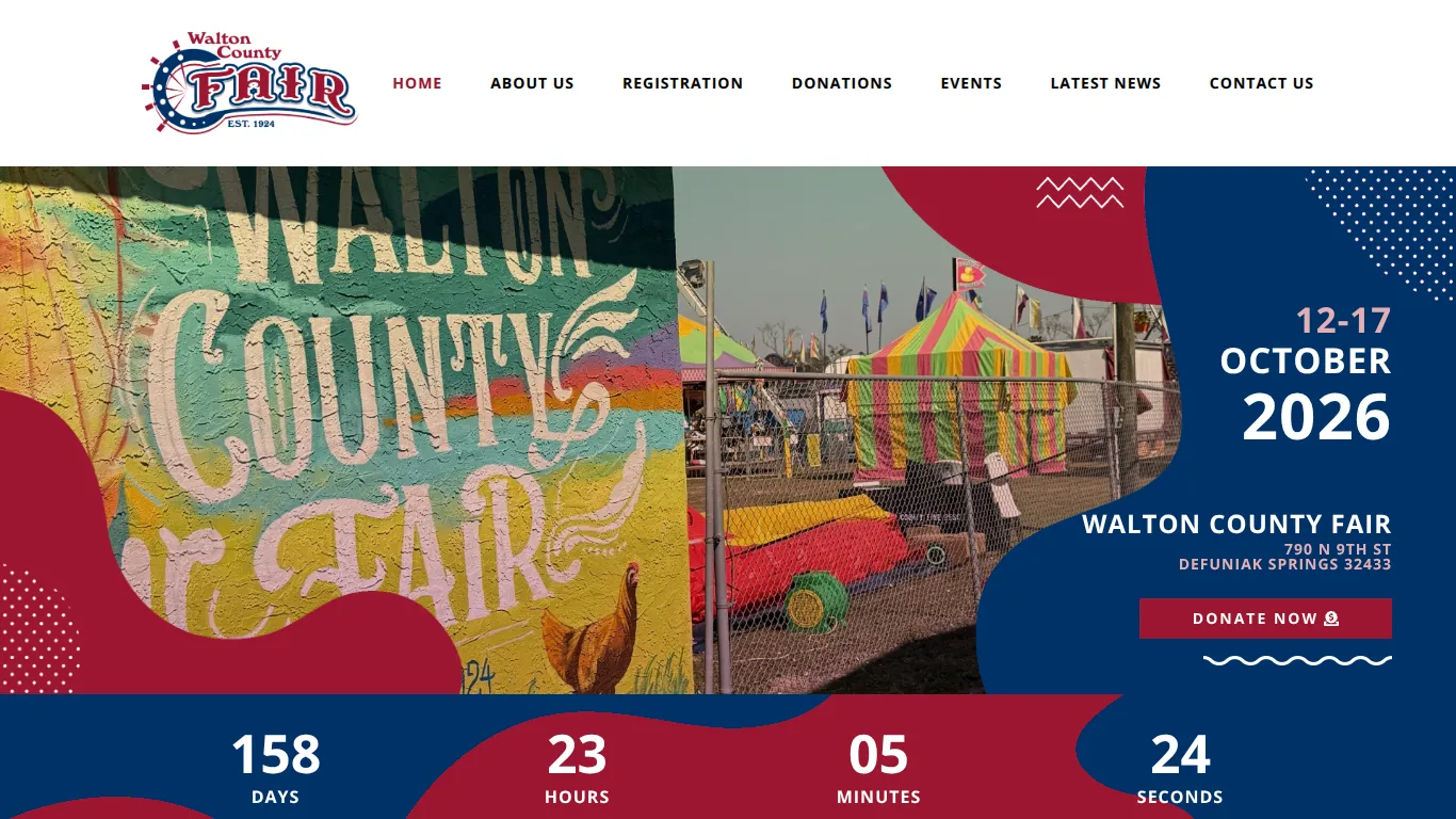 Walton County Fair website screenshot
